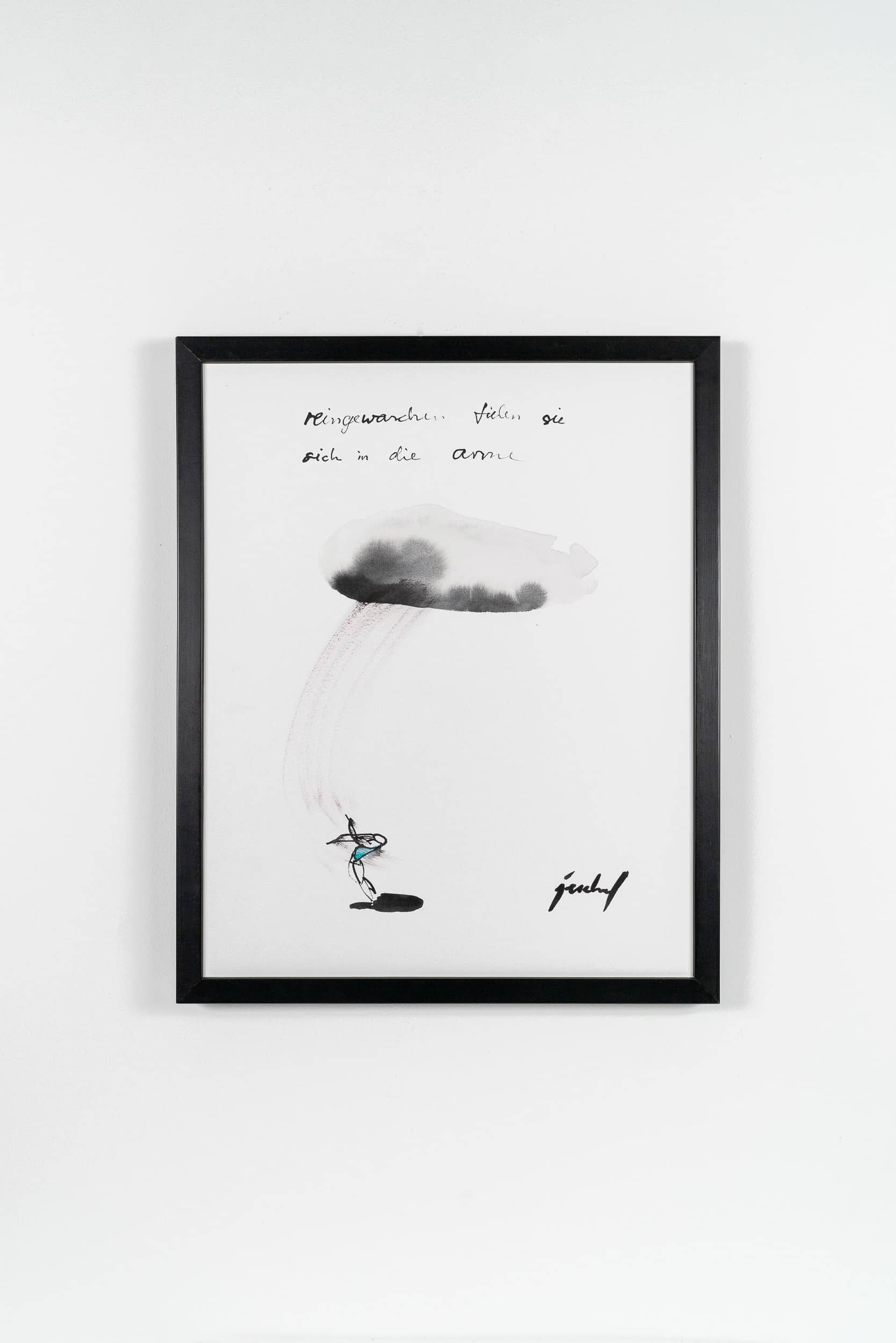 R02 Er und der Regen 02 40 × 50 cm Tusche / Gouache 2014 
