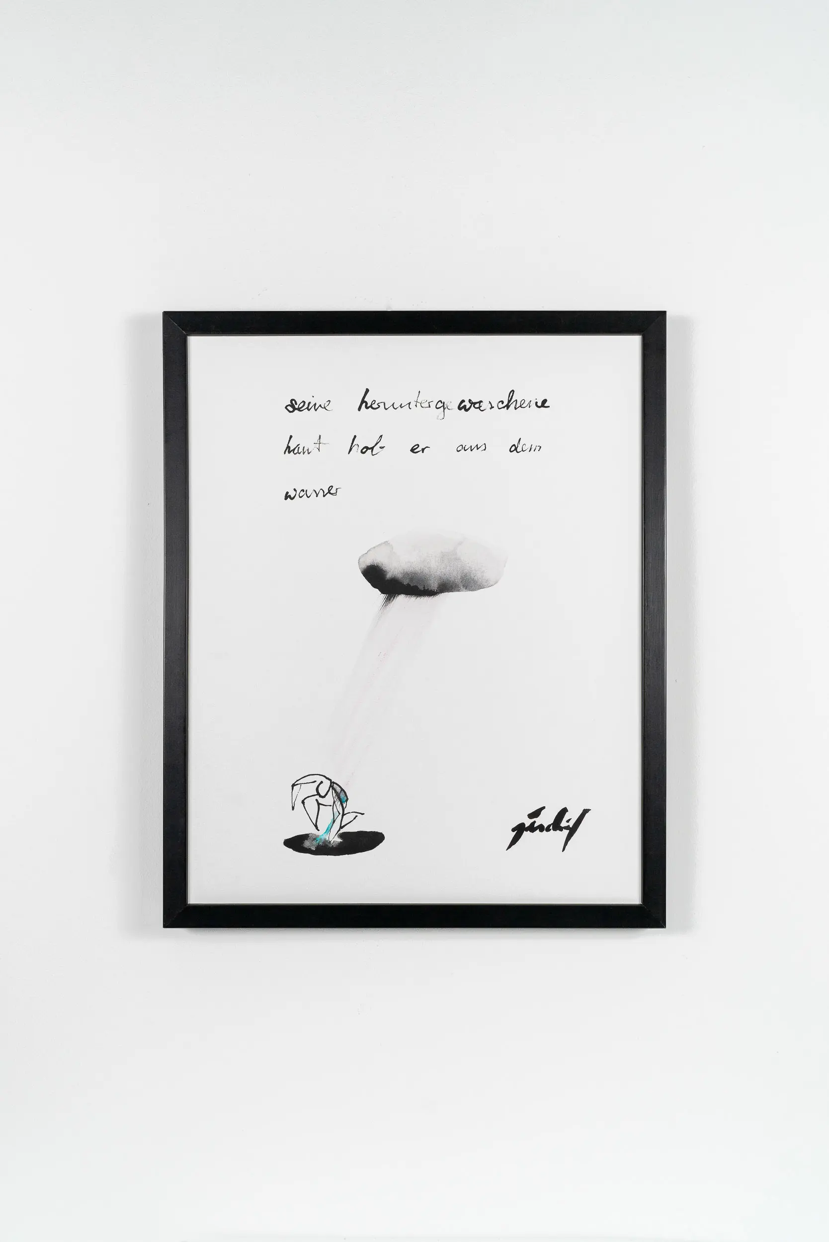 R04 Er und der Regen 04 40 × 50 cm Tusche / Gouache 2014 