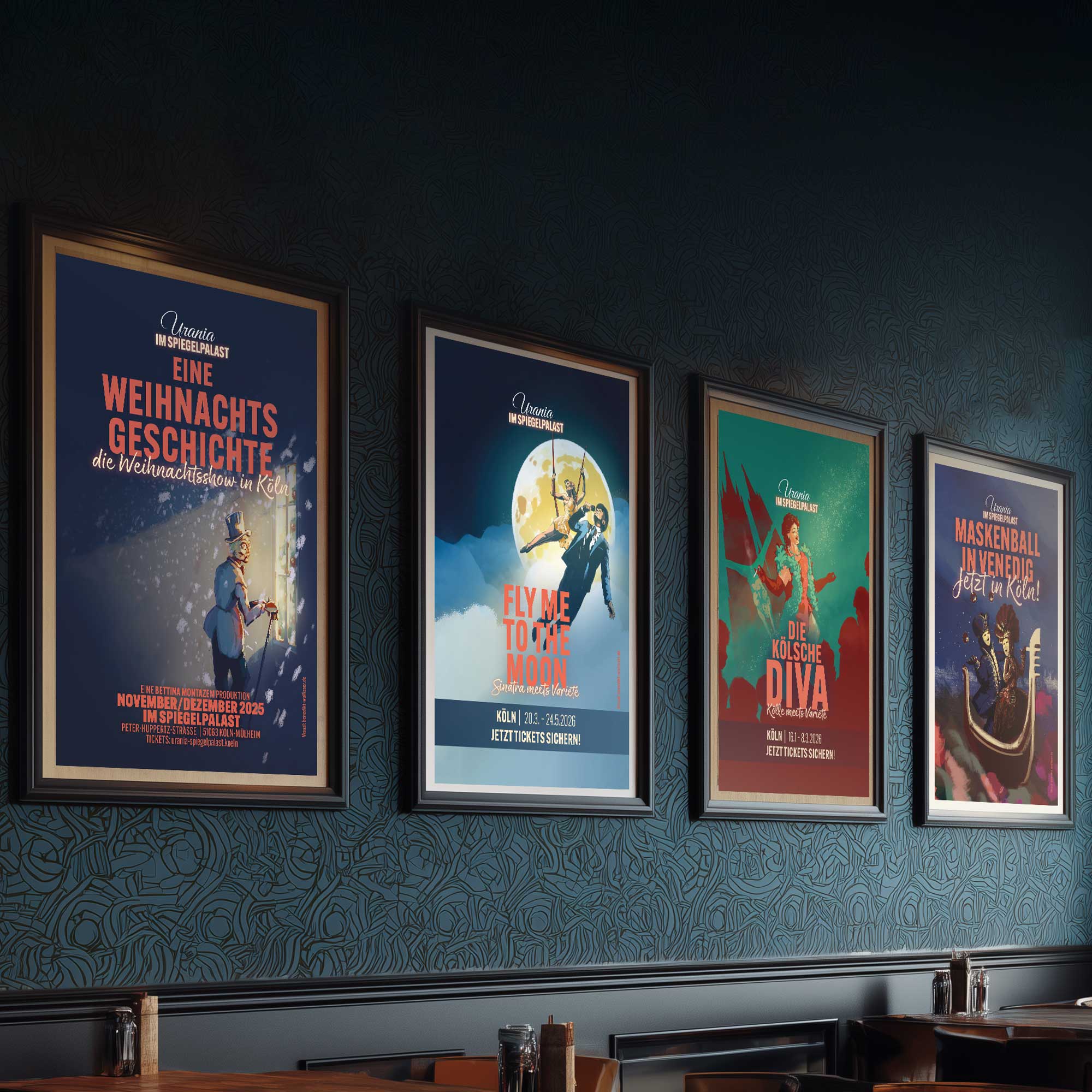 Urania im Spiegelpalast Spielzeit 2025/2026 Plakate