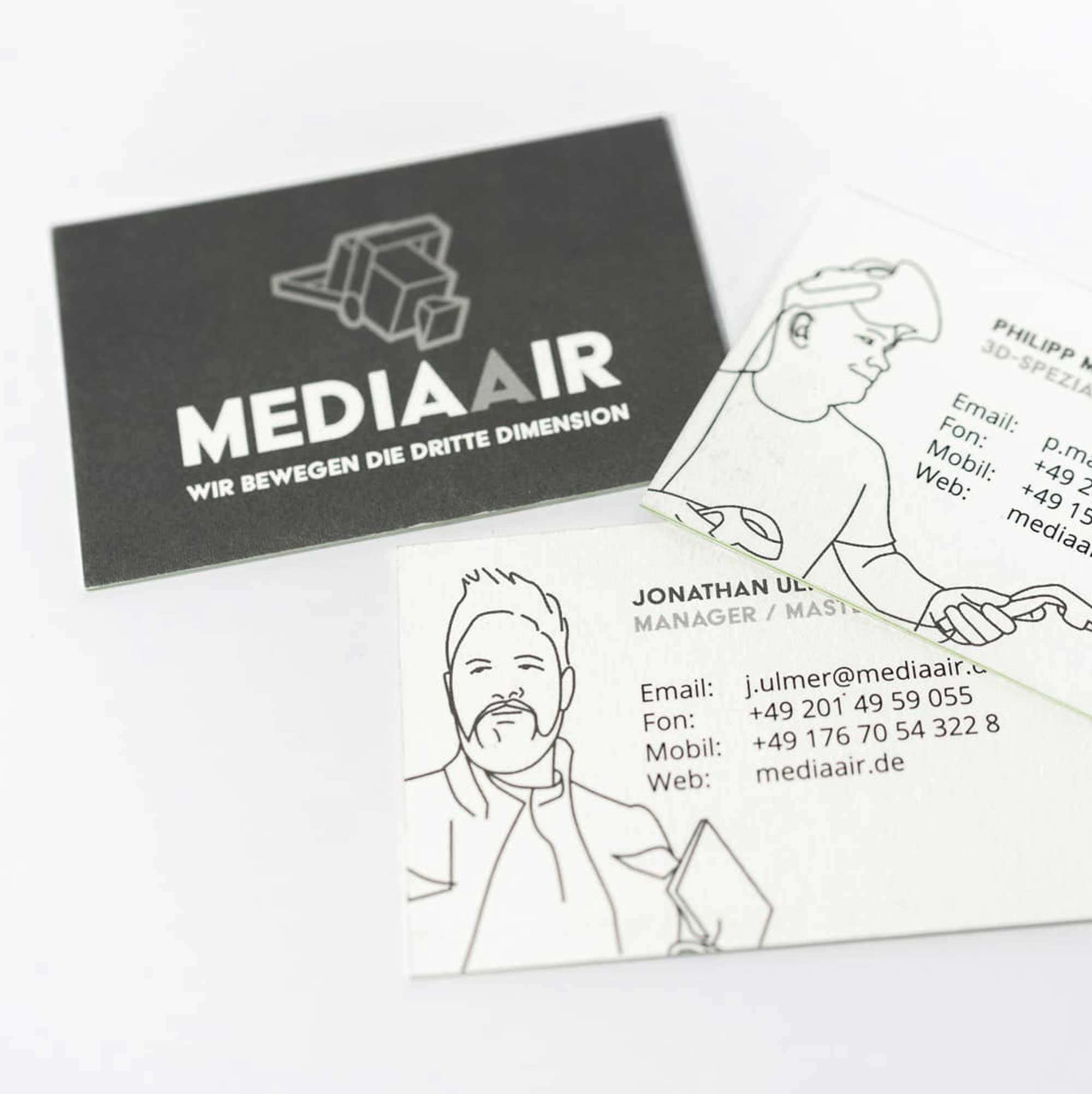 MEDIAAIR Logo und Illustration